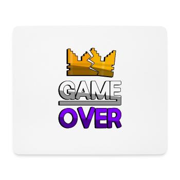 GAME OVER (Purple) + King Crown - Gaming - Mouse Pad (horizontal) - white - Front