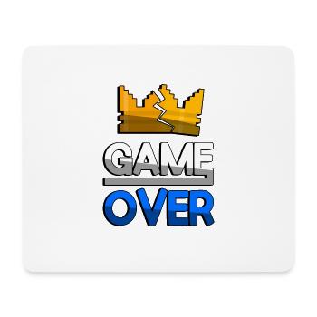 GAME OVER (Blue) + King Crown - Gaming - Mouse Pad (horizontal) - white - Front