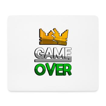 GAME OVER (Green) + King Crown - Gaming - Mouse Pad (horizontal) - white - Front