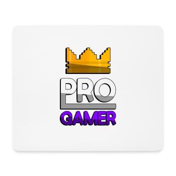 PRO GAMER (Lila) + King Crown - Gaming - Mousepad (Querformat) - Weiß - Vorne