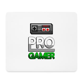 PRO GAMER (Grün) + NES Controller - Gaming - Mousepad (Querformat) - Weiß - Vorne