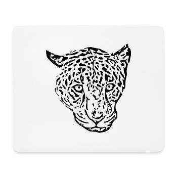leopard schwarz - Mousepad (Querformat) - Weiß - Vorne