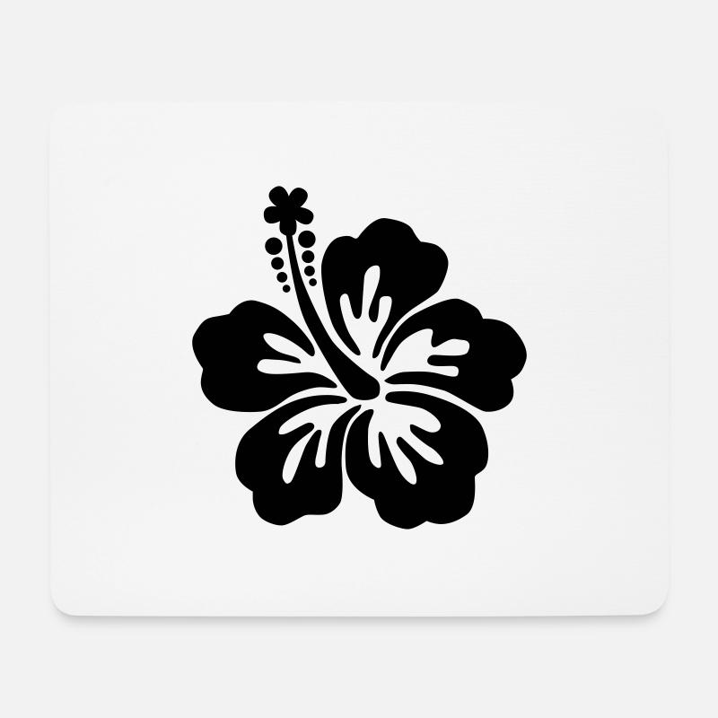 hibiscus10 - Mousepad (Querformat) - Weiß