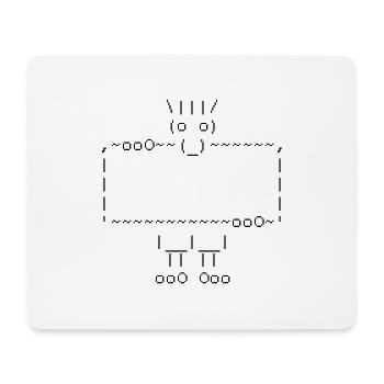 ascii art: troll + your text - Tapis de souris (format paysage) - blanc - Devant