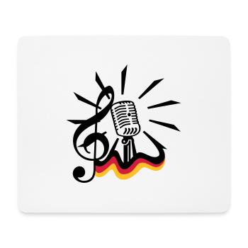 Ein Lied für Deutschland / clef 'n mic (3c) - Mousepad (Querformat) - Weiß - Vorne