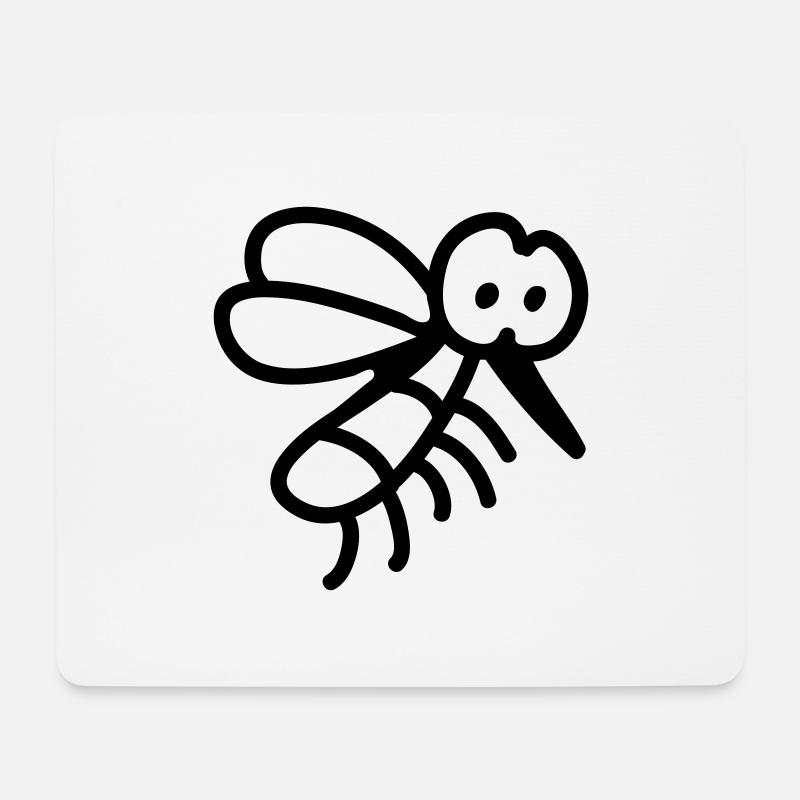 Mücke - Insekt - Line - Mousepad (Querformat) - Weiß