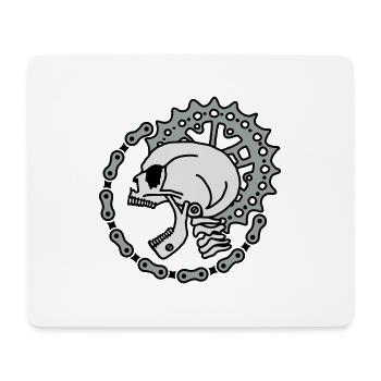 Skull Chain Punk-3c - Mousepad (Querformat) - Weiß - Vorne