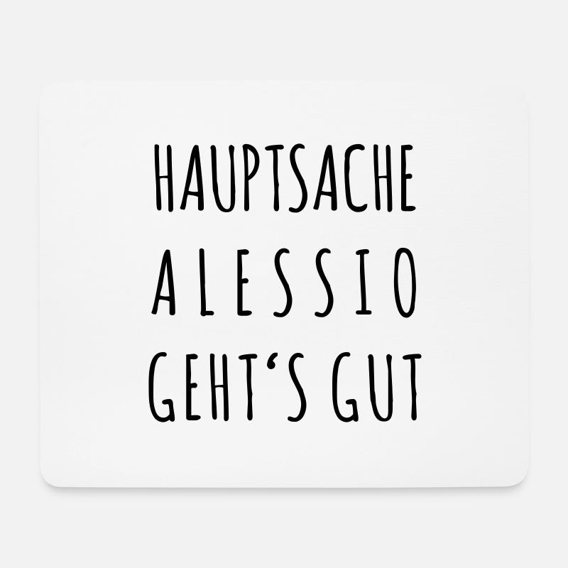 Alessio geht's gut - Mousepad (Querformat) - Weiß