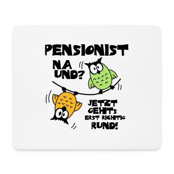 Eulen Pensionist - na und? - Mousepad (Querformat) - Weiß - Vorne
