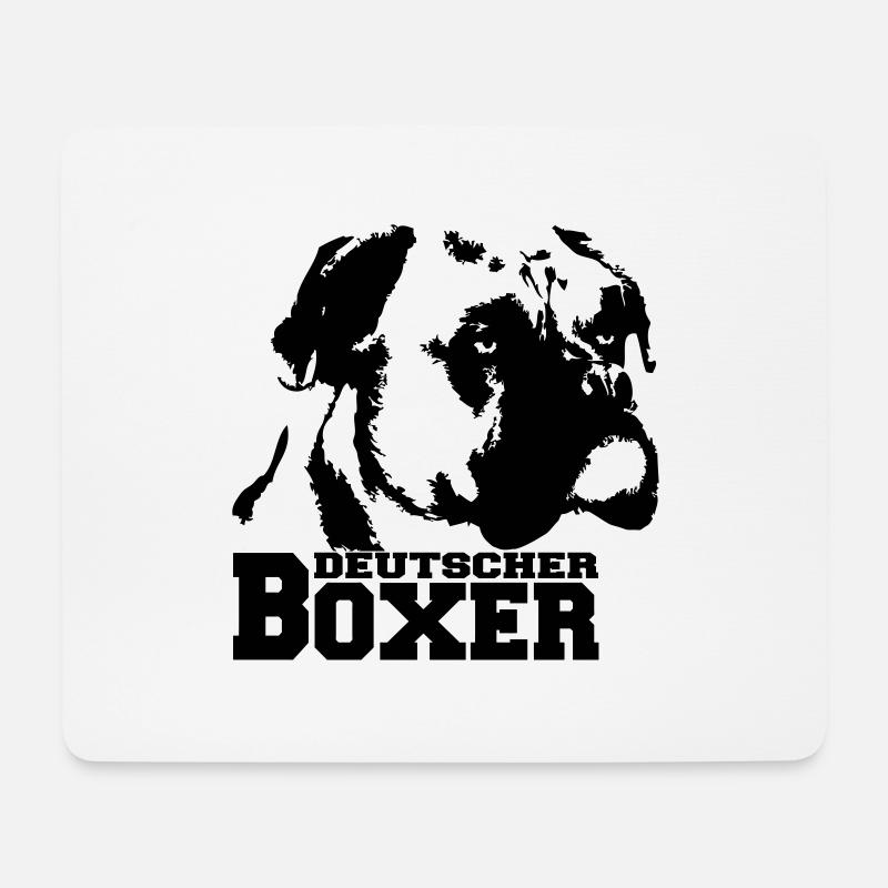 Deutscher Boxer - Mousepad (Querformat) - Weiß