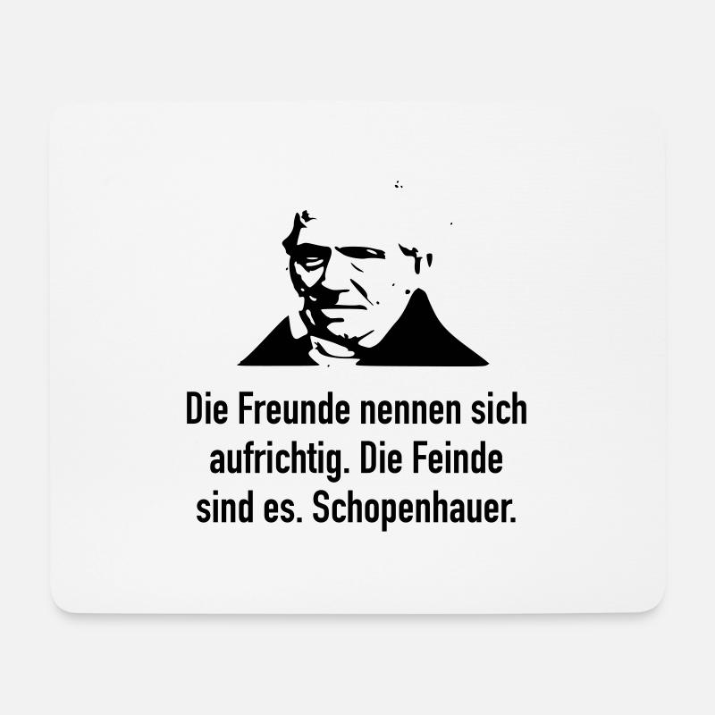 Schopenhauer: Die Freunde nennen sich aufrichtig. - Mousepad (Querformat) - Weiß
