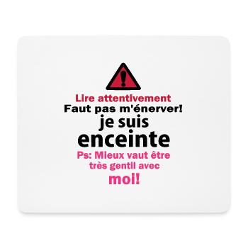 Faut pas m'énerver! - Tapis de souris (format paysage) - blanc - Devant