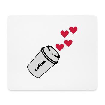 coffe love Kaffee Liebe - Mousepad (Querformat) - Weiß - Vorne