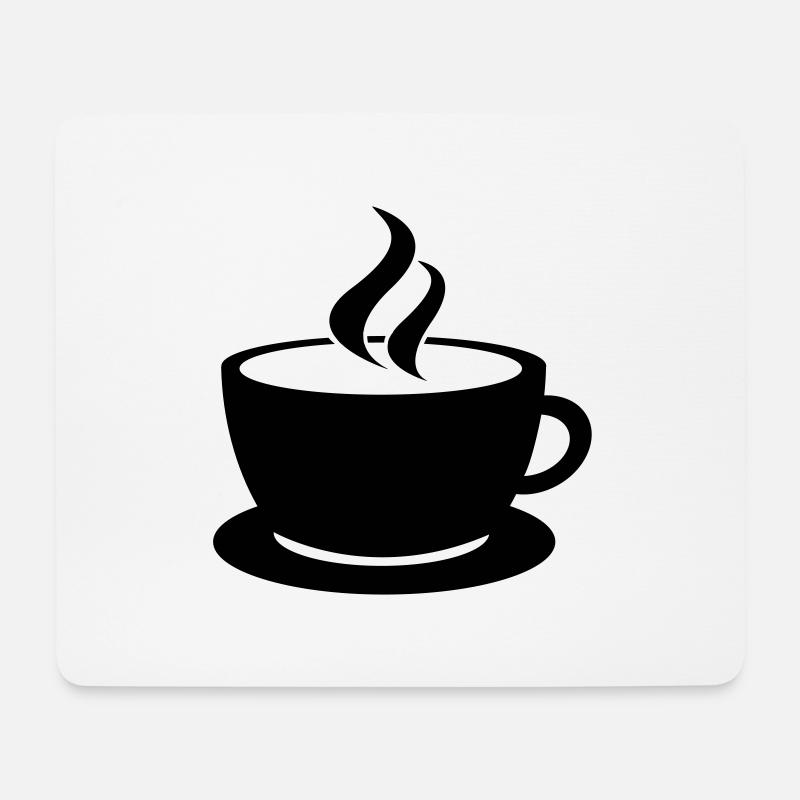 coffee cup tea cafe - Mousepad (Querformat) - Weiß