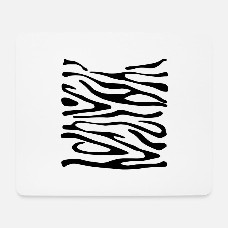 Zebra-Druck 2 - Mousepad (Querformat) - Weiß