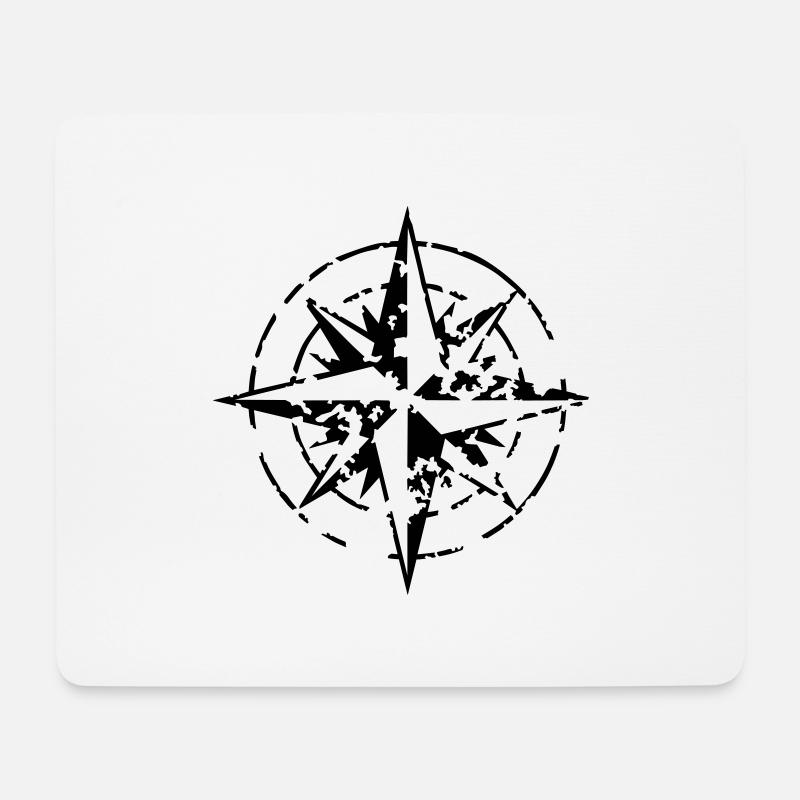 windrose_02_a_1c - Mouse Pad (horizontal) - white
