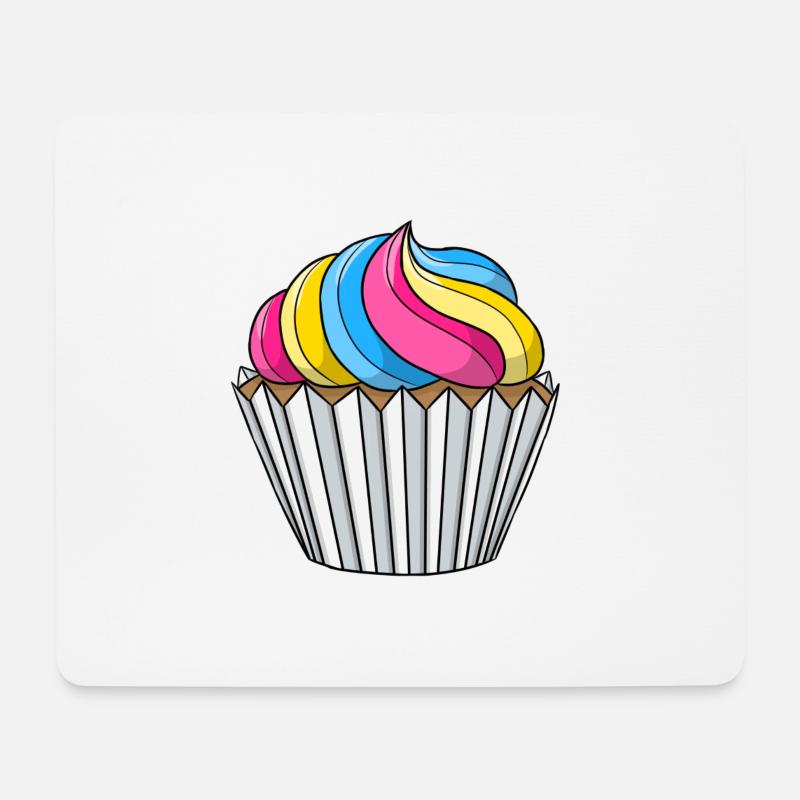 Pansexual Stolz Cupcake - Mousepad (Querformat) - Weiß