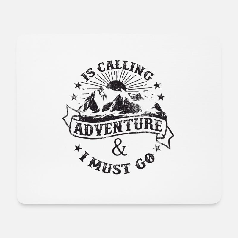 Is-Calling-adventure - Mousepad (Querformat) - Weiß