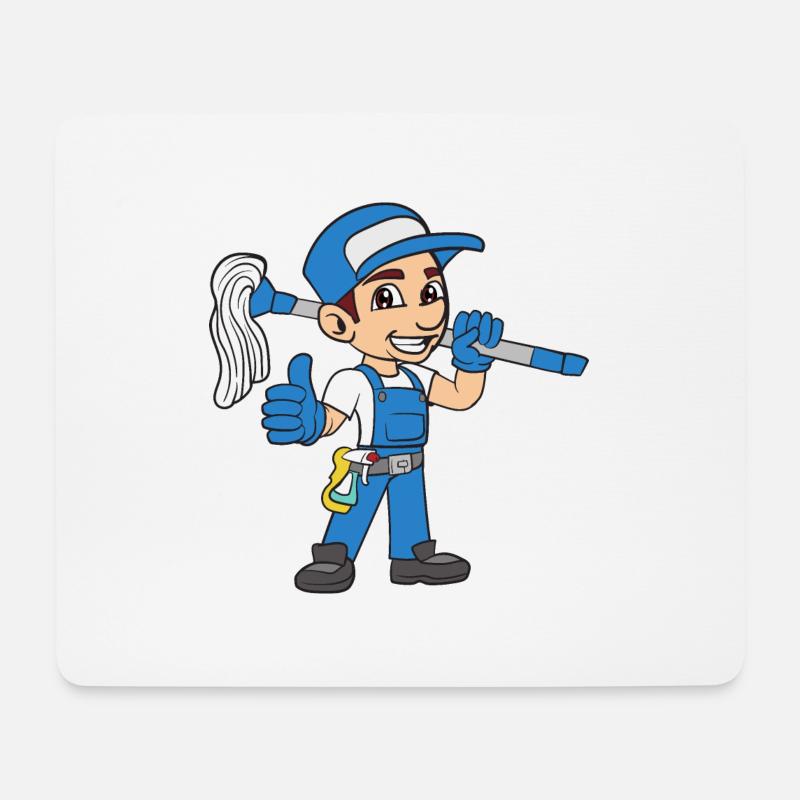 Gebäudereiniger Fensterputzer - Mousepad (Querformat) - Weiß