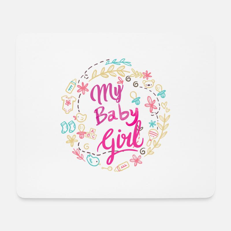 schwanger Baby Kind geboren Geburt Geschenkidee - Mousepad (Querformat) - Weiß