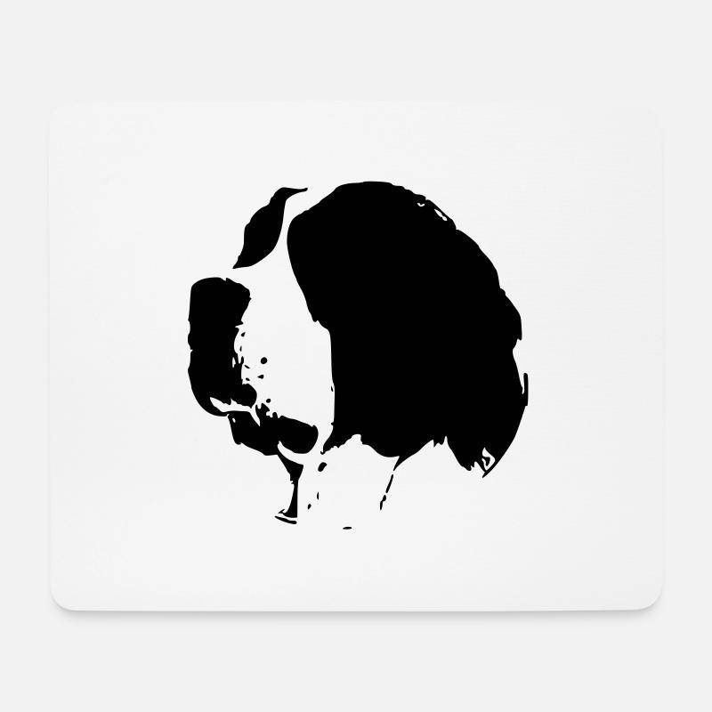 saint bernard dog - Mouse Pad (horizontal) - white