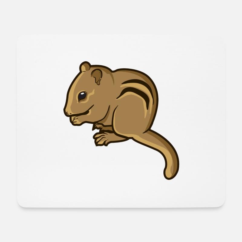 Chipmunk Streifenhörnchen Nagetier Geschenk Nager - Mousepad (Querformat) - Weiß