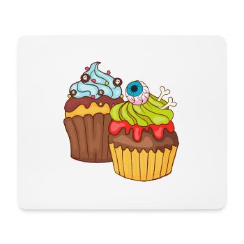 Halloween Cupcake Muffin Kuchen Backen Süßigkeiten - Mousepad (Querformat) - Weiß - Vorne