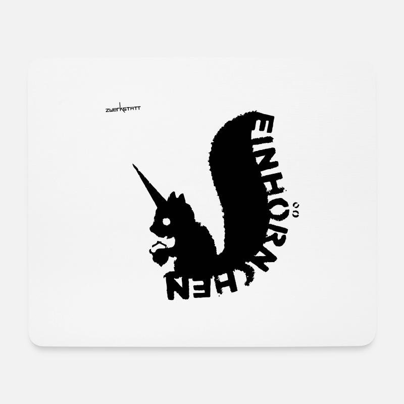 Einhörnchen - Mousepad (Querformat) - Weiß