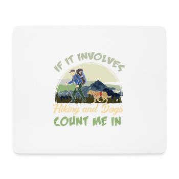 Wanderer Wandern Hunde Berg Wald Geschenk Rucksack - Mousepad (Querformat) - Weiß - Vorne