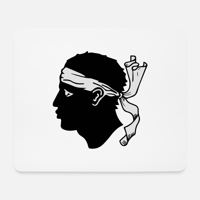 drapeau_corse2 - Mousepad (Querformat) - Weiß