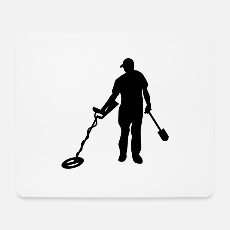 Sondler und Hobby Archäologe als Schatzjäger - Mousepad (Querformat) - Weiß