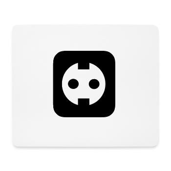 Prise de courant - Tapis de souris (format paysage) - blanc - Devant