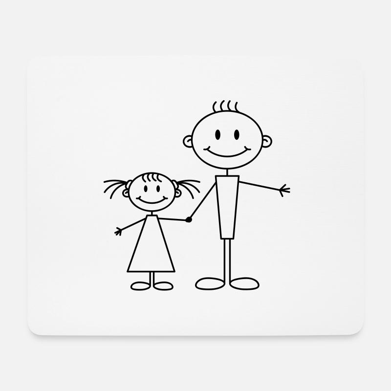 little_sister - Mousepad (Querformat) - Weiß