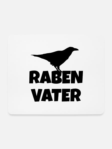 Rabenvater - Mousepad (Querformat) - Weiß