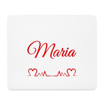 maria, prénom, fille, nom de naissance - Tapis de souris (format paysage) - blanc - Devant