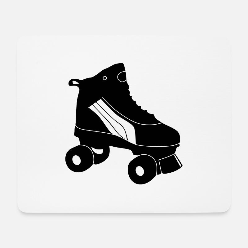 Rollschuh - Mousepad (Querformat) - Weiß