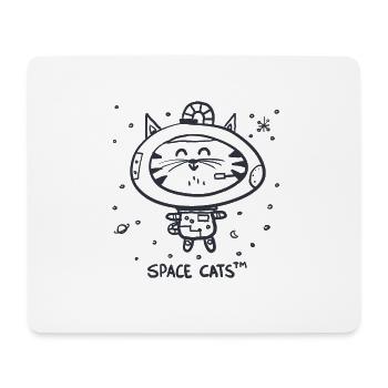 Weltraum Katze | Astronauten Katze | Geek | Nerd - Mousepad (Querformat) - Weiß - Vorne