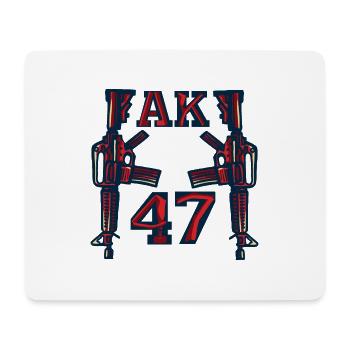 Ak47 assault rifle weapon ammunition art design - Mouse Pad (horizontal) - white - Front