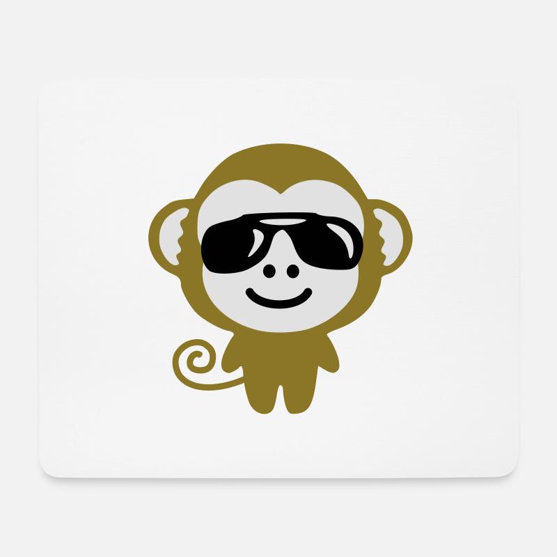 monkey_suglasses - Mouse Pad (horizontal) - white