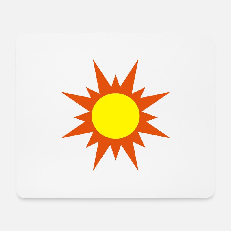 Sonne - Mousepad (Querformat) - Weiß