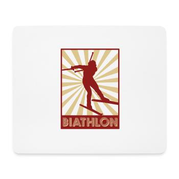 biathlon - Mousepad (Querformat) - Weiß - Vorne