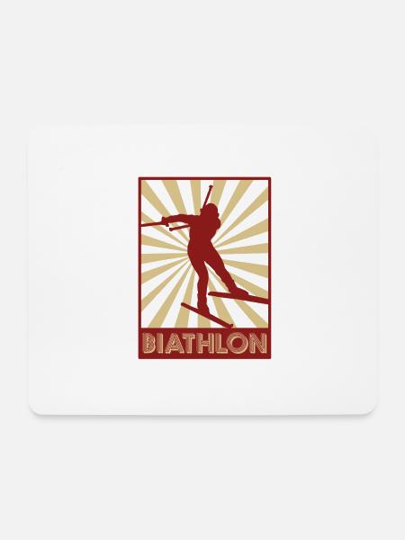 biathlon - Mousepad (Querformat) - Weiß