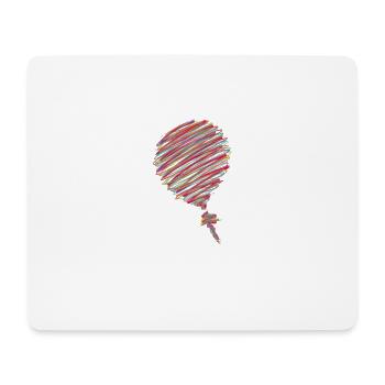 Ballon gribouillis au néon – Croquis pop art - Tapis de souris (format paysage) - blanc - Devant