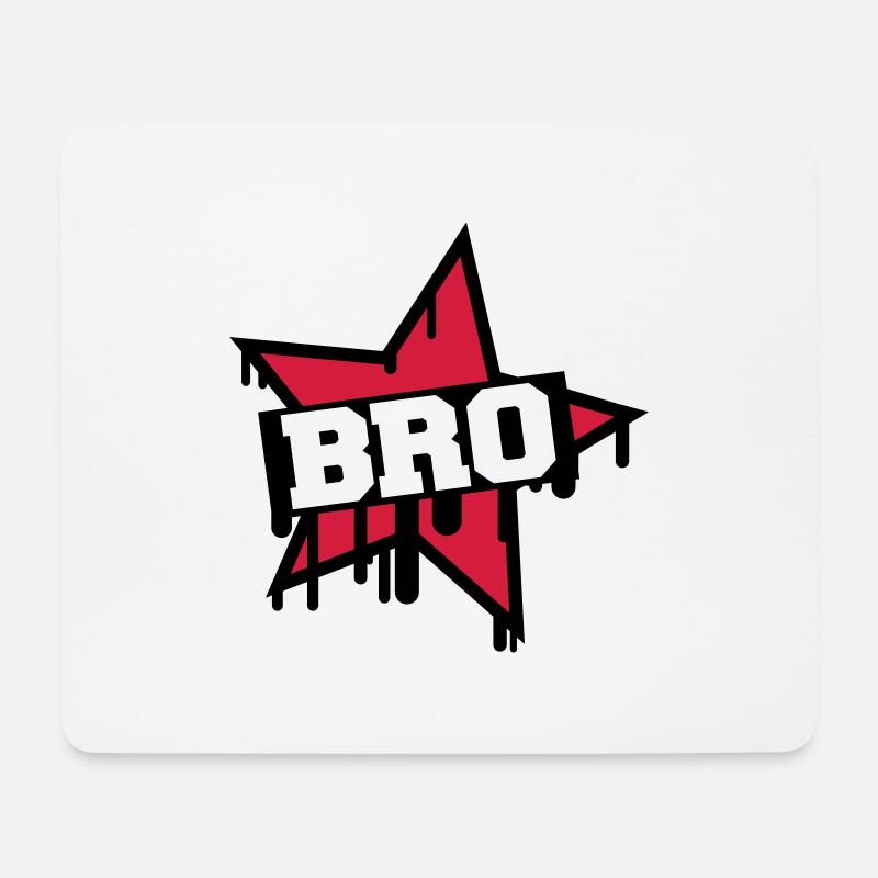 Bro Star - Mousepad (Querformat) - Weiß