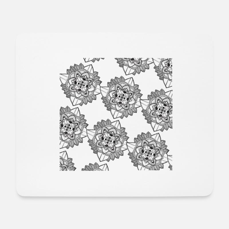 Mandala Pattern - Mousepad (Querformat) - Weiß