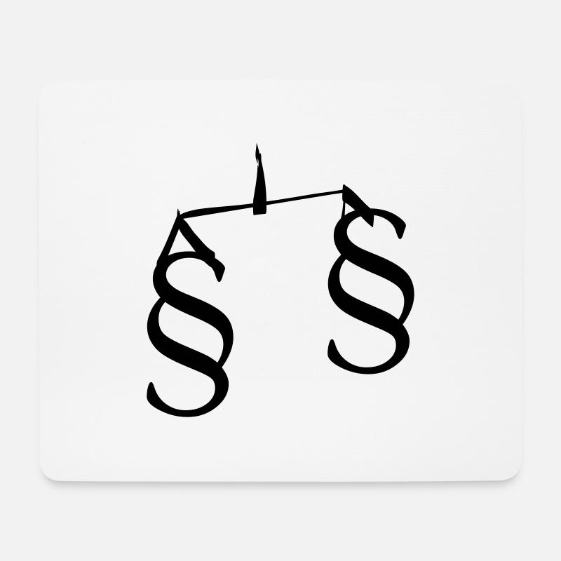 recht - Mousepad (Querformat) - Weiß