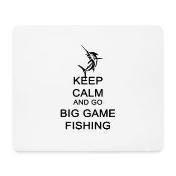 Big Game Fishing haut-marin shirt de pêche - Tapis de souris (format paysage) - blanc - Devant