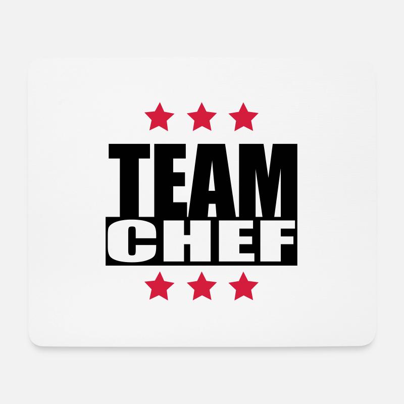 Team Chef - Mousepad (Querformat) - Weiß