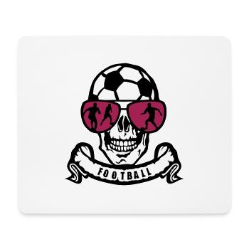 football head of death skull bezel banner ball - Mouse Pad (horizontal) - white - Front