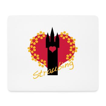 i love straubing - Mousepad (Querformat) - Weiß - Vorne